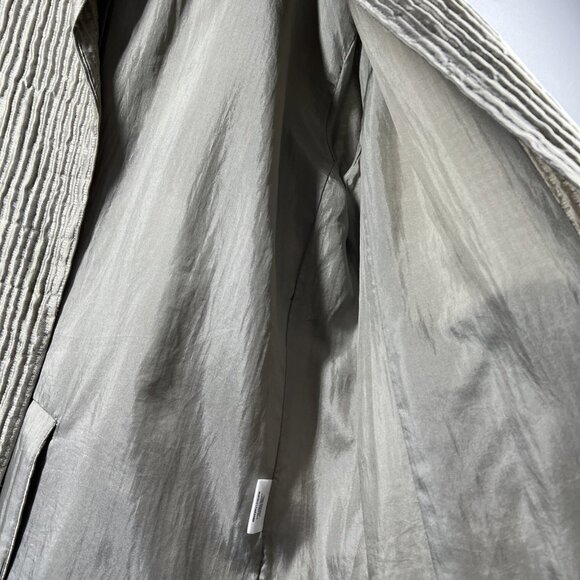 Eileen Fisher Women's Jacket PM Silk Blend Lined 3/4 Sleeve Textured Minimalist - Picture 5 of 10